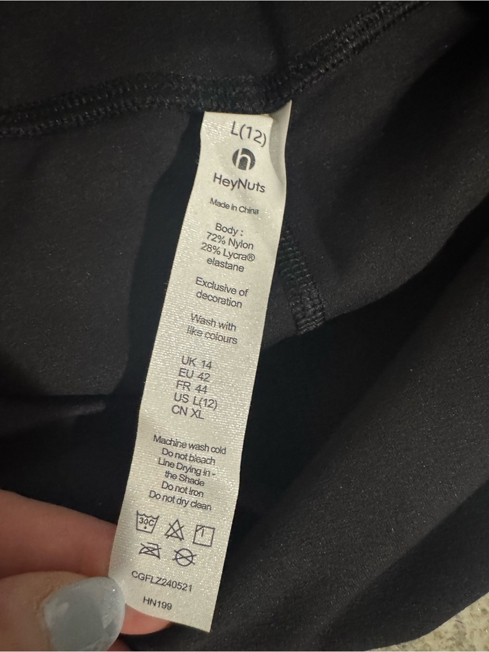 HeyNuts Workout Pro 7/8 Leggings 25'' Black Size Large - 12 NEW - Picture 8 of 9